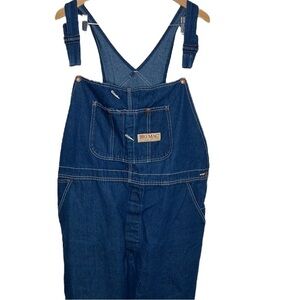 Big Mac Workwear Blue Denim Overalls Men's Size 42x30 BLEMISH